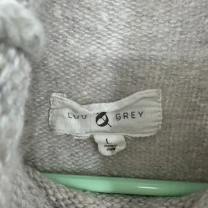 Lou & Grey Size L Long-Sleeved Turtleneck Pullover Sweater Gray Warm‎ Wool thumbnail 3