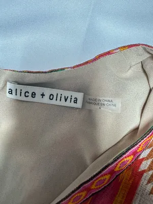 Alice & Olivia Tatiana Printed Multicolor Mini Dress -‎ Size 4. thumbnail 13