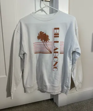 Billabong white sweatshirt thumbnail 1