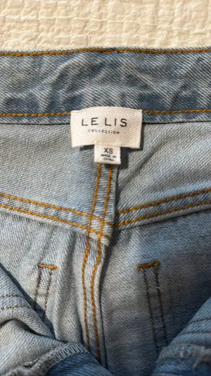 Le lis Wide Leg Oversized Cuff Denim thumbnail 3