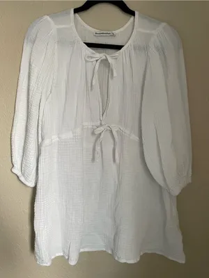 Abercrombie & Fitch Gauze Muslin Cotton Tie Front Beach Pool Coverup Size XS thumbnail 8