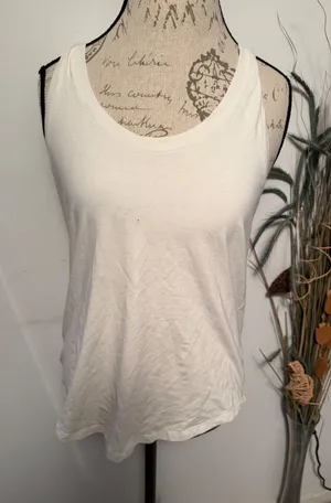 Lululemon White Racerback Tank Top‎ Athletic Workout Casual Women's Size 6 thumbnail 1