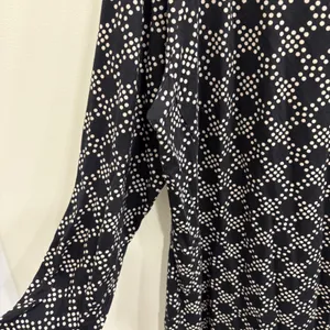 Boden Black Cream Geometric Dot‎ Long Sleeve Modal Cotton Jersey Shift Dress 16 thumbnail 4