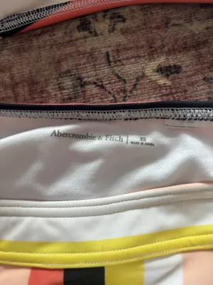 Abercrombie Stripe Pink, Orange, Yellow, Blue Bathing Suit Set thumbnail 2