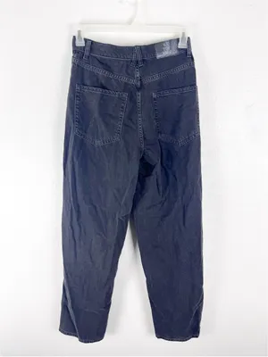 FREE PEOPLE We The Free Black Crossroads Boyfriend Barrel Jeans Size 27 Slouchy thumbnail 2
