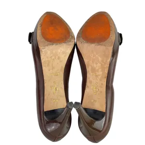 Cole Haan Chelsea Brown Buckle Almond Toe Stiletto Heels Pumps Shoes Size 8.5 thumbnail 4