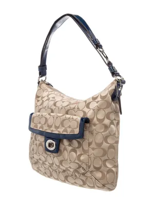 Coach Penelope Signature Sateen Convertible Hobo / Shoulder Bag Tan F19232 thumbnail 2