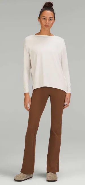 Lululemon Back in Action Long Sleeve Shirt Nulu In White Opal thumbnail 1