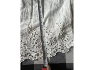 Daily Practice White Eyelet Hem Cross-Back Short Sleeve Dress thumbnail 10