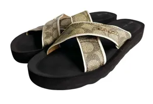  🔃Coach Signature Flip Flop Sandal Flat thumbnail 1