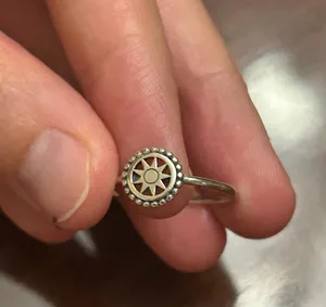 ring band sterling silver 925 beautiful unique lot b14 size 8.5 thumbnail 1
