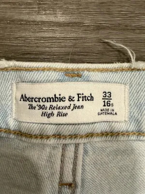 Abercrombie & Fitch Women's High Rise 90s Relaxed Wide Leg Jeans Size 33/16 thumbnail 4