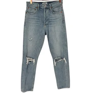 AGOLDE Women's Jamie High Rise Classic Jeans Resolution Wash Size‎ 26 Distressed thumbnail 3