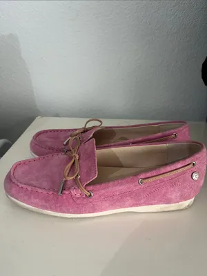 Suttons Ugg Women’s Australian Pink Leather Moccasins Flats Size 37 or 6.5 thumbnail 4