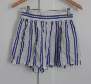 Free People Get Free Blue Striped Pull On Shorts thumbnail 1