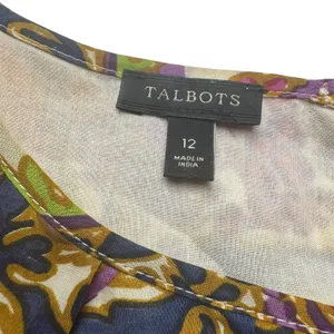 Talbots 100% Cotton Sleeveless Blouse Top Multicolor Paisley 12 thumbnail 6