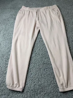 New York & Company Womens Blush Pink Fleece Jogger Sweatpants Size L Drawstring thumbnail 1