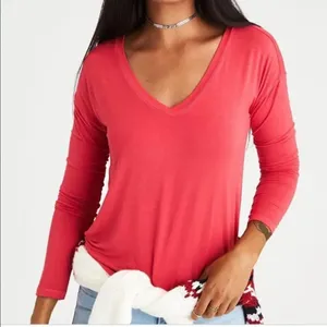 ✨ AE Plush Long Sleeve V-Neck T-Shirt✨ thumbnail 1