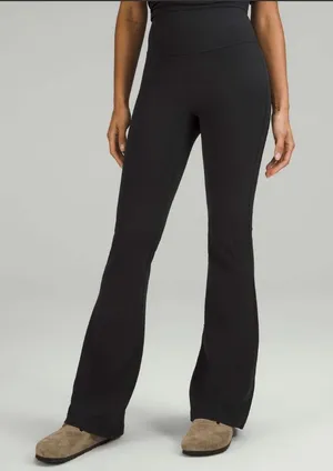 Lululemon Groove Super-High-Rise Flared Pant Nulu black size 4 thumbnail 1