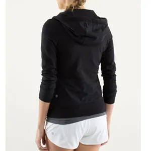 Lululemon Voyage Hoodie Stretch French Terry Yoga Boardshort Fabric Black 8 thumbnail 2