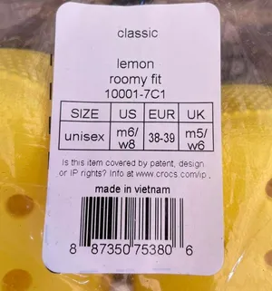 Crocs Lemon Classic Clog thumbnail 6