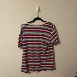 guess logo graphic tee multicolored striped t-shirt thumbnail 5