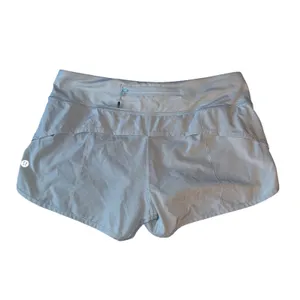 Lululemon Speed Up Shorts Women 6 Blue Good Low Rise Running Athletic Activewear thumbnail 3