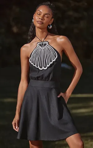 Farm Rio Linen Blend Coverup Mini Dress thumbnail 1