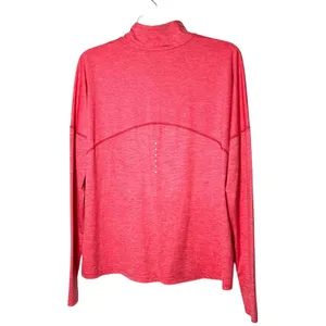 Nike Dri-FIT Pullover Shirt Womens L Pink 1/4 Zip Running Long Sleeve Athletic thumbnail 3