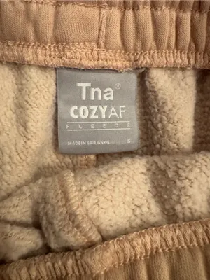 TNA CozyAF Fleece Shorts Pale Pink Size Small thumbnail 3