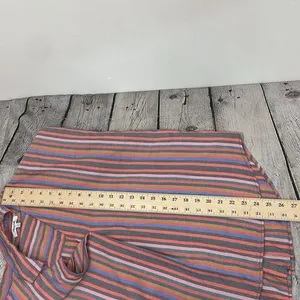 Madewell Womens Courier Button Back Shirt Rainbow Stripe Oversized size XS thumbnail 11