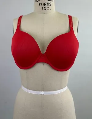 Victoria's Secret Red Push Up Bra Lace Straps 38C thumbnail 1