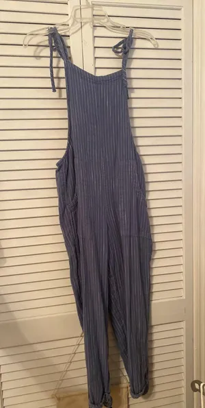 Aerie Striped Overalls thumbnail 1