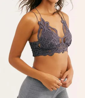 Free People Intimately Bralette Lace Gray M thumbnail 1