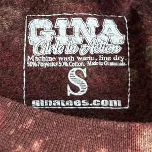 Gina Girls in Action Women Small Rodeo Faded Tie-Dye Red Sweatshirt‎ Casual Boho thumbnail 5