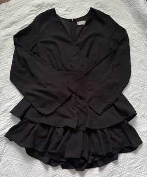 Altar'd State Black long sleeve romper thumbnail 3
