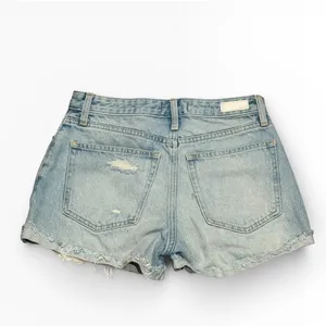 Abercrombie & Fitch Annie High‎ Rise Distressed Denim Shorts Light Wash 26/2 thumbnail 2