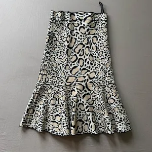 BCBGMAXAZRIA Leopard Print Bethani Stretch Knit Trumpet Skirt thumbnail 3