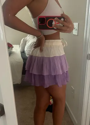 Purple and Cream Skirt thumbnail 4
