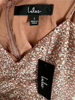 Lulus Walk the Walk Mauve Floral Print Ruched Bodycon Mini Dress L NWT thumbnail 6