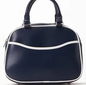 Pacsun Brandy Melville John Galt Navy Blue Top Handle Purse Bowling Bag Tote thumbnail 2