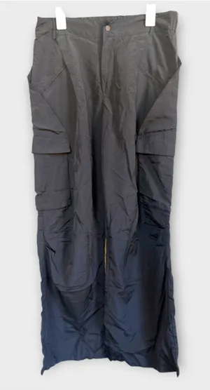 Size L (Tall) Halara Mid Rise Button Zipper Wide Leg Baggy Casual Cargo Pants thumbnail 1