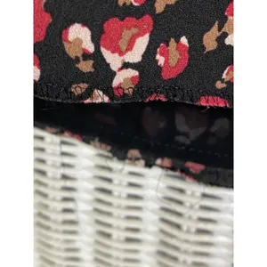 Gérard Darel Paris Black Floral Print Dress 44 Smocked Neckline‎ French Viscose thumbnail 7