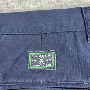 Lauren Ralph Lauren Skirt Womens 12 Blue Cotton Twill Knee Length Pockets‎ Zip thumbnail 2