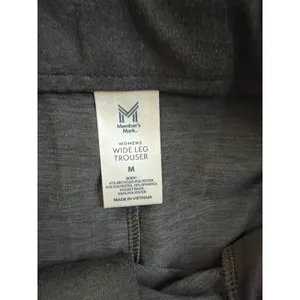 Members Mark Womens Wide Leg Trouser Pants‎ Black High Rise Soft Knit Size M NEW thumbnail 3