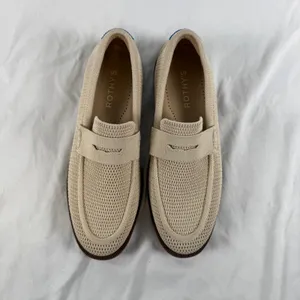 EUC Rothys The Penny Loafer Sand Beige Knit Casual Neutral Minimalist Loafers 8 thumbnail 4