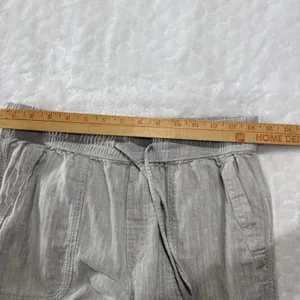 Gap Gray Chambray Utility Joggers Womens Size M Textured Casual Pants 24" Inseam thumbnail 6