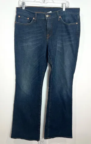 Y2K Lucky Brand Classic Low Rise Flare Dark Blue Bootcut Jeans thumbnail 1
