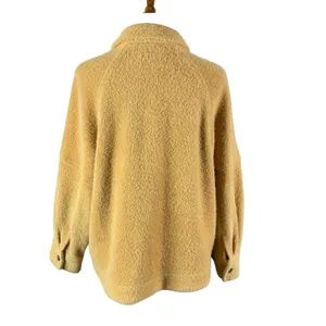 Greylin Mustard‎ Yellow Boucle Button Front Jacket XL Cozy Fall Shacket Style thumbnail 3