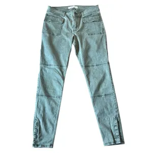 Abercrombie & Fitch olive mid rise seamed skinny pant size 28 thumbnail 2
